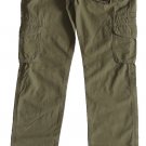 LUCKY BRAND JEANS SLOUCHY SKINNY CROPPED ANKLE OLIVE GREEN CARGO PANTS 00/24 NWT