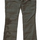 LUCKY BRAND JEANS WOMENS AMAZON GREEN EMBROIDERED CARGO PANTS SZ 00/24 NEW NWT