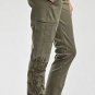LUCKY BRAND JEANS WOMENS AMAZON GREEN EMBROIDERED CARGO PANTS SZ 00/24 NEW NWT