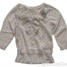 ABERCROMBIE & FITCH AINSLEY POLKA DOT CHIFFON SHEER BLOUSE TOP SHIRT L NEW NWT