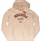 HOLLISTER CALIFORNIA CREAM SEAL BEACH SURF SHERPA HOODIE FLEECE SWEATSHIRT L NWT