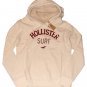 HOLLISTER CALIFORNIA CREAM SEAL BEACH SURF SHERPA HOODIE FLEECE SWEATSHIRT L NWT