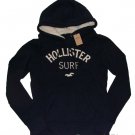 HOLLISTER CALIFORNIA SEAL BEACH SURF SHERPA HOODIE NAVY FLEECE SWEATSHIRT L NWT