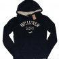 HOLLISTER CALIFORNIA SEAL BEACH SURF SHERPA HOODIE NAVY FLEECE SWEATSHIRT L NWT