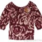 LUCKY BRAND JEANS WOMENS MENA BOHO HIPPIE PRINTED PEASANT SHIRT TOP SZ XS NEW NWT