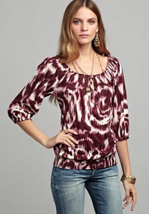 LUCKY BRAND JEANS WOMENS MENA BOHO HIPPIE PRINTED PEASANT SHIRT TOP SZ XS NEW NWT