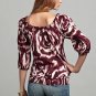 LUCKY BRAND JEANS WOMENS MENA BOHO HIPPIE PRINTED PEASANT SHIRT TOP SZ XS NEW NWT