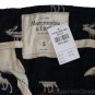 ABERCROMBIE & FITCH ROCKY FALLS NAVY BLUE MOOSE FLANNEL SLEEP PAJAMA PANTS S NWT