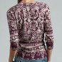 LUCKY BRAND JEANS WOMENS BATIK V-NECK COTTON CARDIGAN SWEATER TOP SZ XS NEW NWT