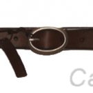 ABERCROMBIE & FITCH WOMENS BROWN GENUINE LEATHER STUDDED THIN BELT XS/S NEW NWT
