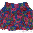 ABERCROMBIE & FITCH WOMENS STACY BLUE FLORAL TIERED RUFFLE MINI SKIRT M NWT