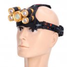 Newest 3.7V 2400LM 5T6 Flexible Zoom Highlight Outdoor Lighting Aircraft Head Headlamp Golden