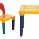 Children Letter Table Chair Set Yellow & Red