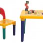 Children Letter Table Chair Set Yellow & Red