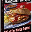 379 Worlds Greatest SANDWICH RECIPES eBOOK Cookbook