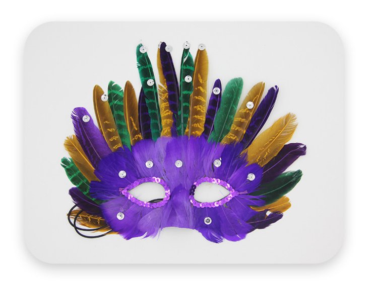 purple color colored feather mask princess and prince butterfly crown Christmas Halloween ball
