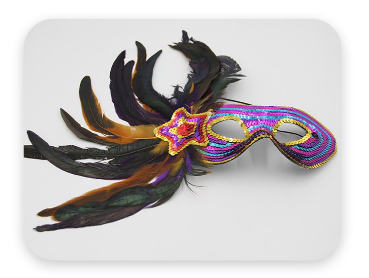 purple sequins colored feather mask princess and prince butterfly crown Christmas Halloween ball