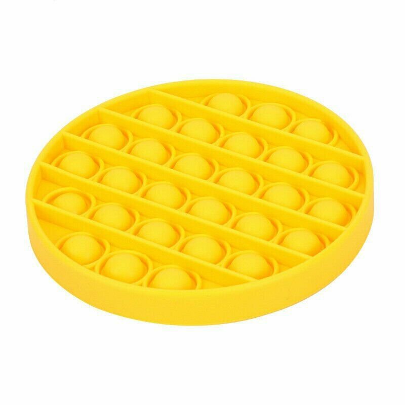 YELLOW Pop Its Finger Fidget Toy Push Bubble Stress Relief Kids Pop
