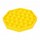YELLOW (OCTAGON) Pop Its Finger Fidget Toy Push Bubble Stress Relief Kids Pop