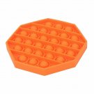 ORANGE (OCTAGON) Pop Its Finger Fidget Toy Push Bubble Stress Relief Kids Pop