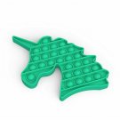 GREEN (UNICORN) Pop Its Finger Fidget Toy Push Bubble Stress Relief Kids Pop