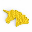 YELLOW (UNICORN) Pop Its Finger Fidget Toy Push Bubble Stress Relief Kids Pop