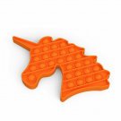 ORANGE (UNICORN) Pop Its Finger Fidget Toy Push Bubble Stress Relief Kids Pop