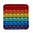 RAINBOW (SQUARE) Pop Its Finger Fidget Toy Push Bubble Stress Relief Kids Pop