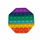 RAINBOW (OCTAGON) Pop Its Finger Fidget Toy Push Bubble Stress Relief Kids Pop