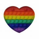 RAINBOW (HEART) Pop Its Finger Fidget Toy Push Bubble Stress Relief Kids Pop