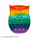 RAINBOW (OWL) Pop Its Finger Fidget Toy Push Bubble Stress Relief Kids Pop