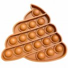 POOP (BROWN) Pop Its Finger Fidget Toy Push Bubble Stress Relief Kids Pop