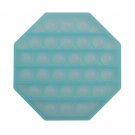 OCTAGON (LUMINOUS BLUE) Pop Its Finger Fidget Toy Push Bubble Stress Relief Kids Pop
