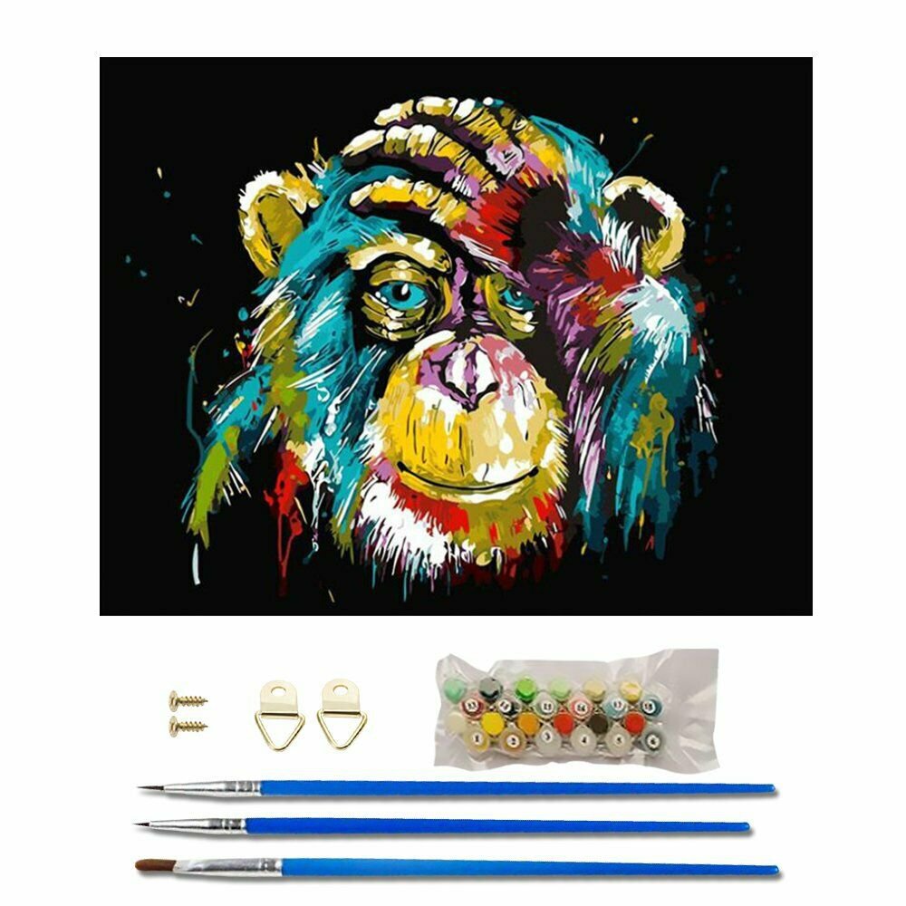 ORANGUTAN 40*50CM Scenery Animal DIY Paint By Numbers Kit Digital Oil Painting Artwork Home Decor~
