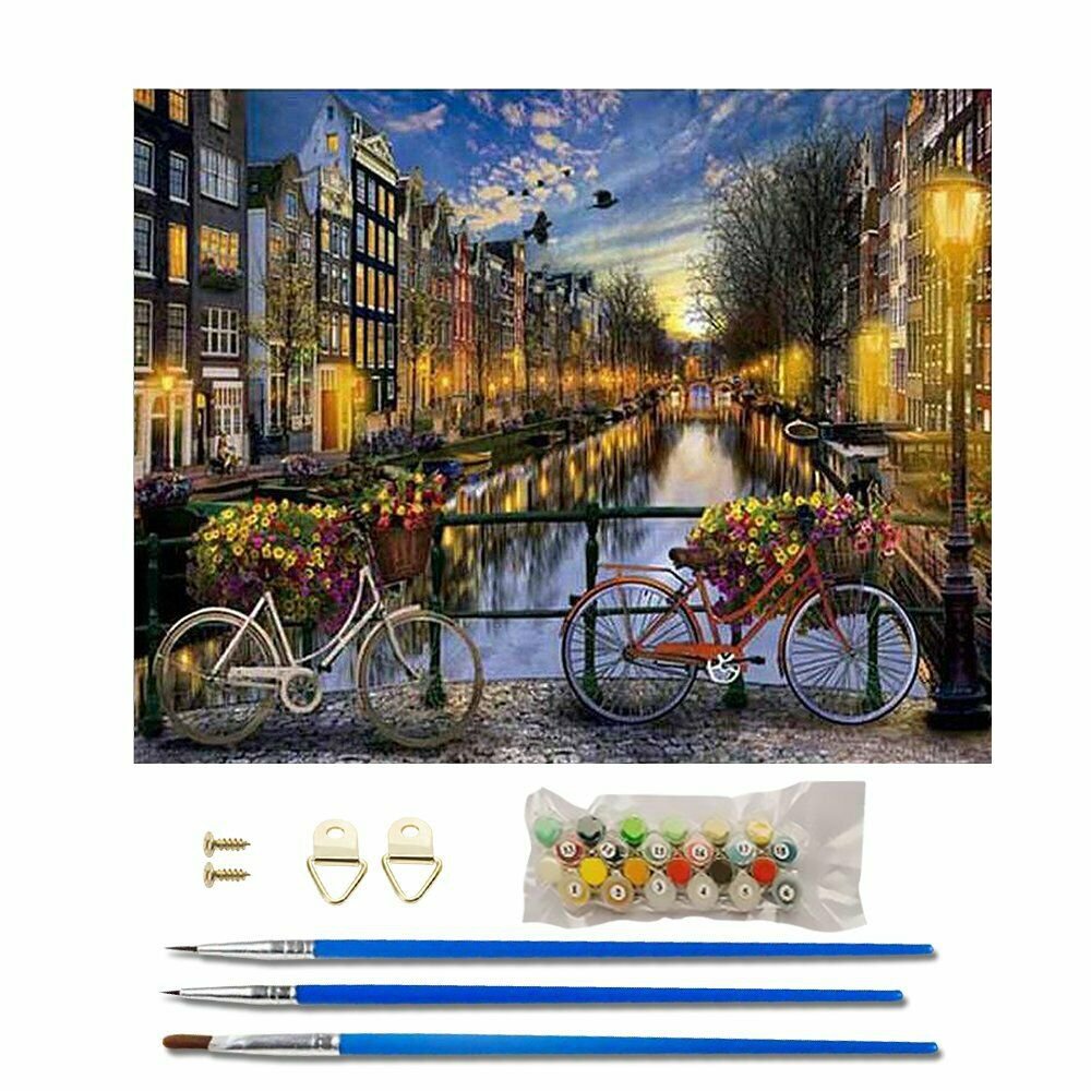 RIVERSIDE 40*50CM Scenery Animal DIY Paint By Numbers Kit Digital Oil Painting Artwork Home Decor~