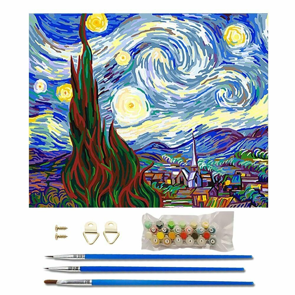 VAN GOGH 40*50CM Scenery Animal DIY Paint By Numbers Kit Digital Oil Painting Artwork Home Decor~