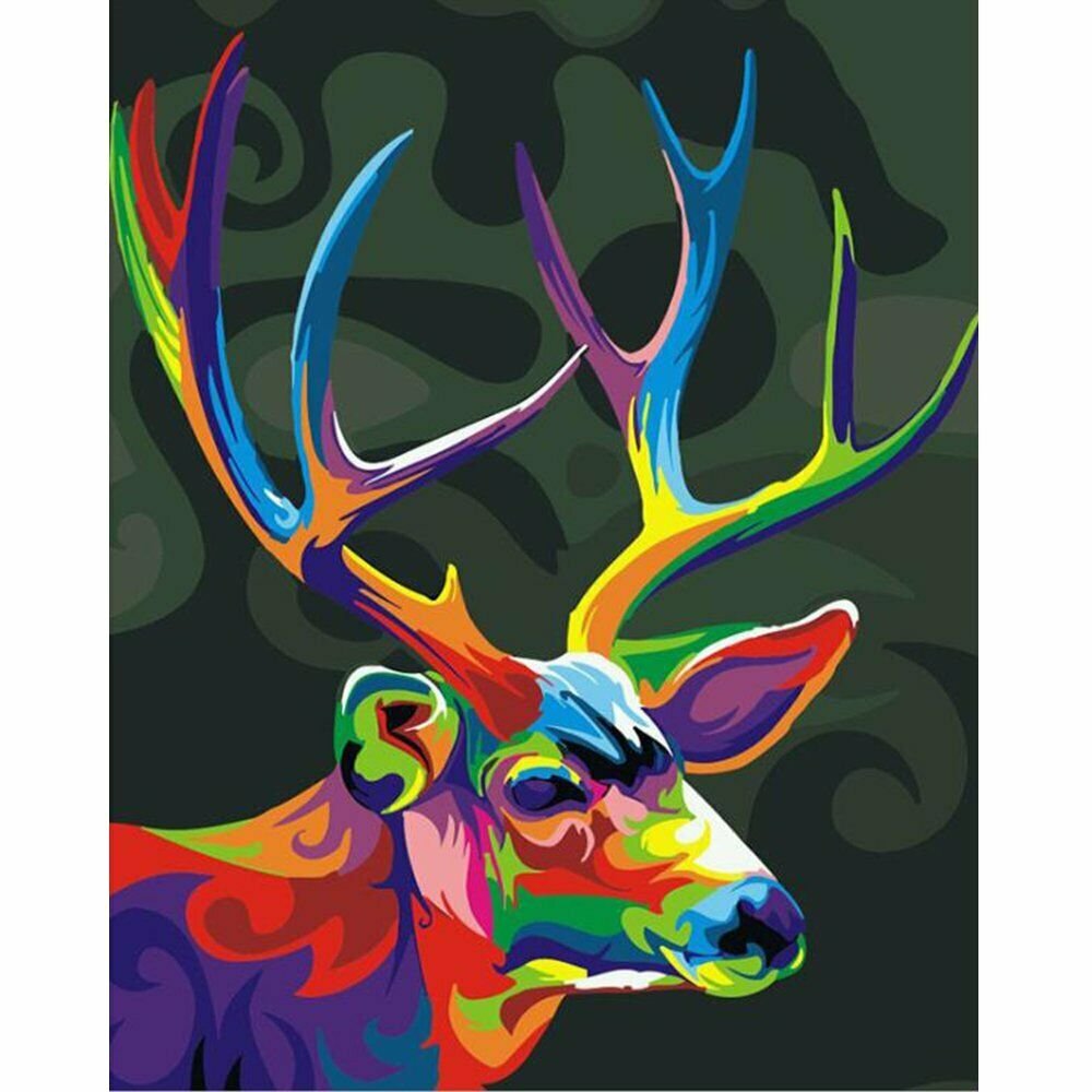 ELK 40*50CM Scenery Animal DIY Paint By Numbers Kit Digital Oil Painting Artwork Home Decor~