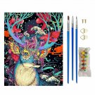 CHRISTMAS ELK 40*50CM Scenery Animal DIY Paint By Digital Oil Painting Artwork Home Decor