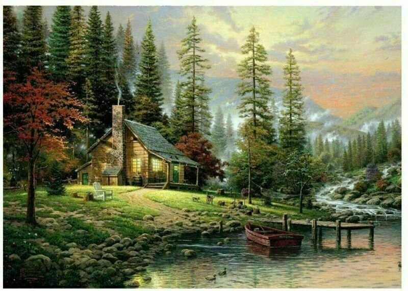 VILLAGE 40*50CM Scenery Animal DIY Paint By Numbers Kit Digital Oil Painting Artwork Home Decor~