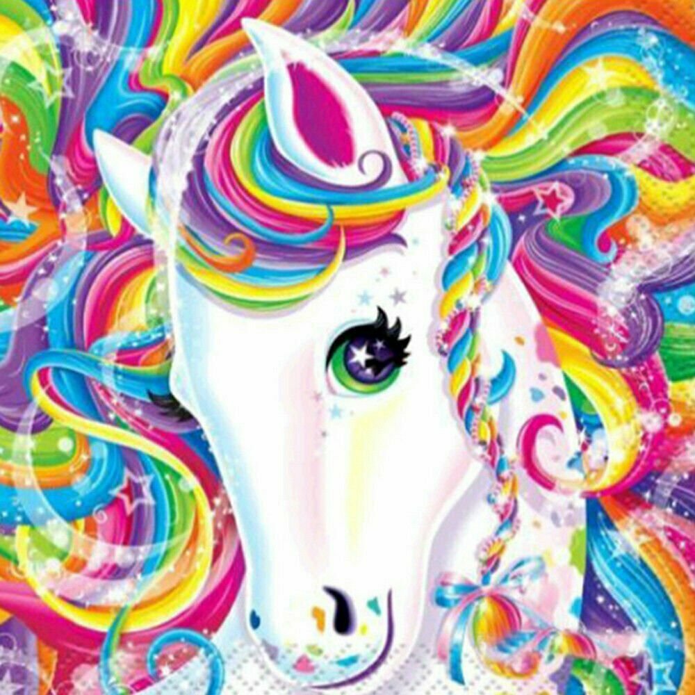 UNICORN HEAD DIY 5D Diamond Painting Crystal Cross Stitch Hand Embroidery Art