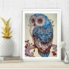 BLUE&WHITE OWL 30*40CM DIY 5D Diamond Painting Crystal Cross Stitch Hand Embroidery Art