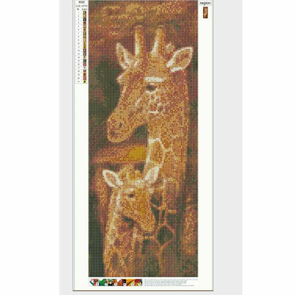 GIRAFFE 20*50CM DIY 5D Diamond Painting Crystal Cross Stitch Hand Embroidery Art