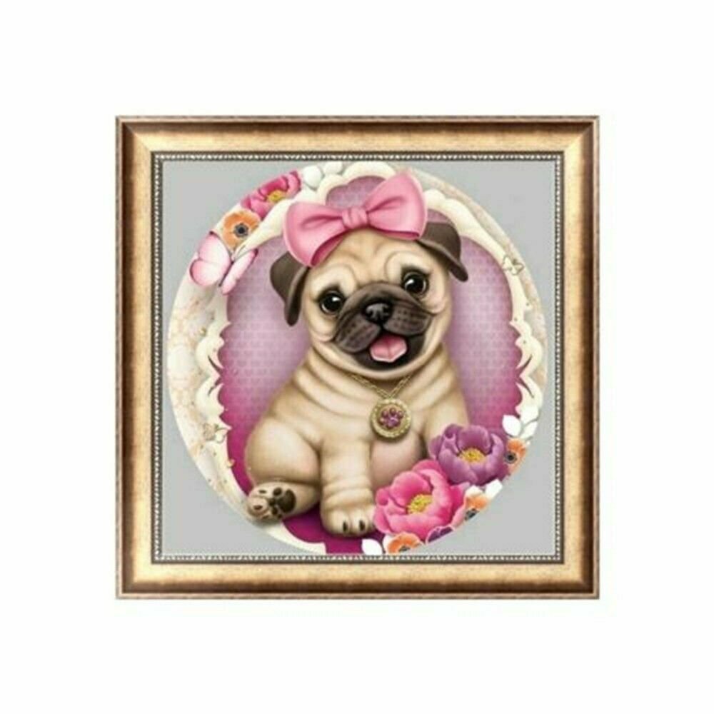 LOVELY DOG 30*30CM DIY 5D Diamond Painting Crystal Cross Stitch Hand Embroidery Art
