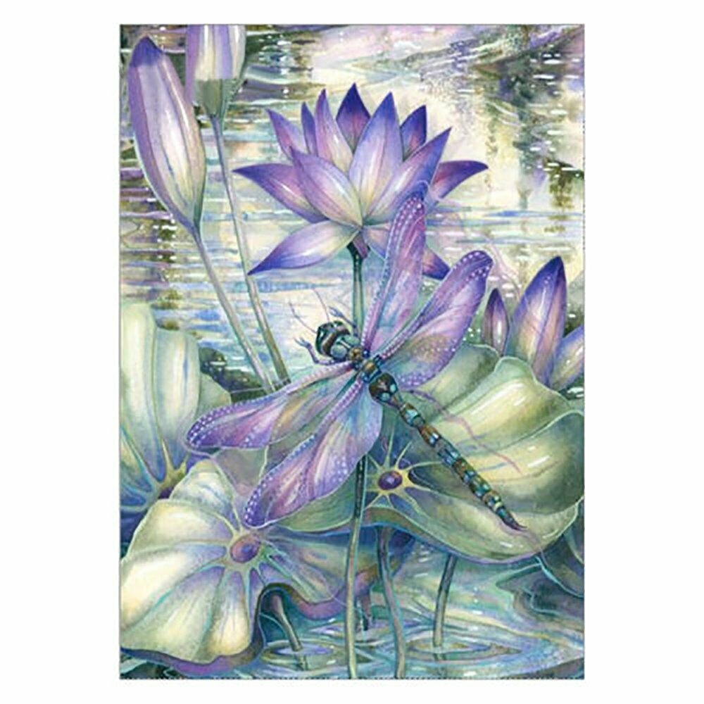 FLOWER DRAGONFLY 30*40CM DIY 5D Diamond Painting Crystal Cross Stitch Hand Embroidery Art