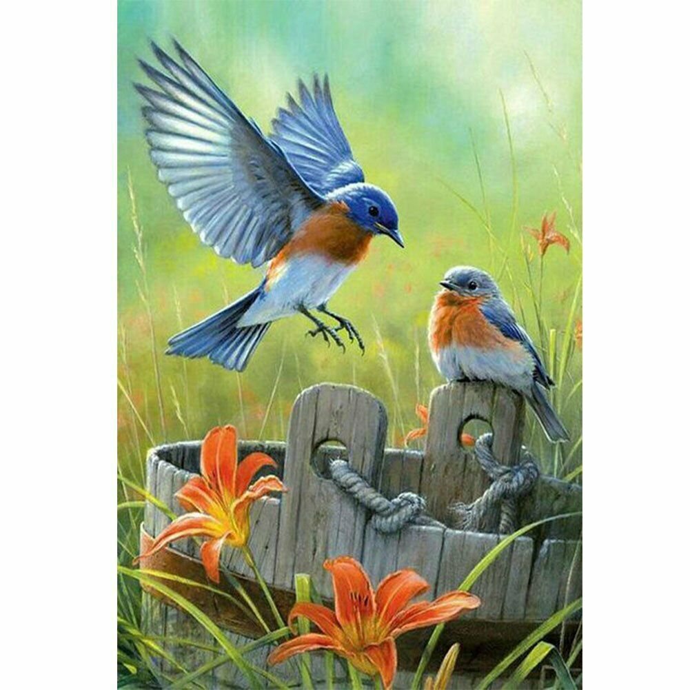 BIRD 19# 40*30CM DIY 5D Diamond Painting Crystal Cross Stitch Hand Embroidery Art