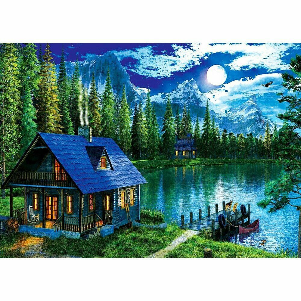 FOREST HOUSE 30*40CM DIY 5D Diamond Painting Crystal Cross Stitch Hand Embroidery Art