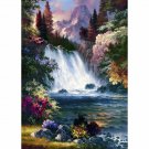 BIG WATERFALL 30*40CM DIY 5D Diamond Painting Crystal Cross Stitch Hand Embroidery Art