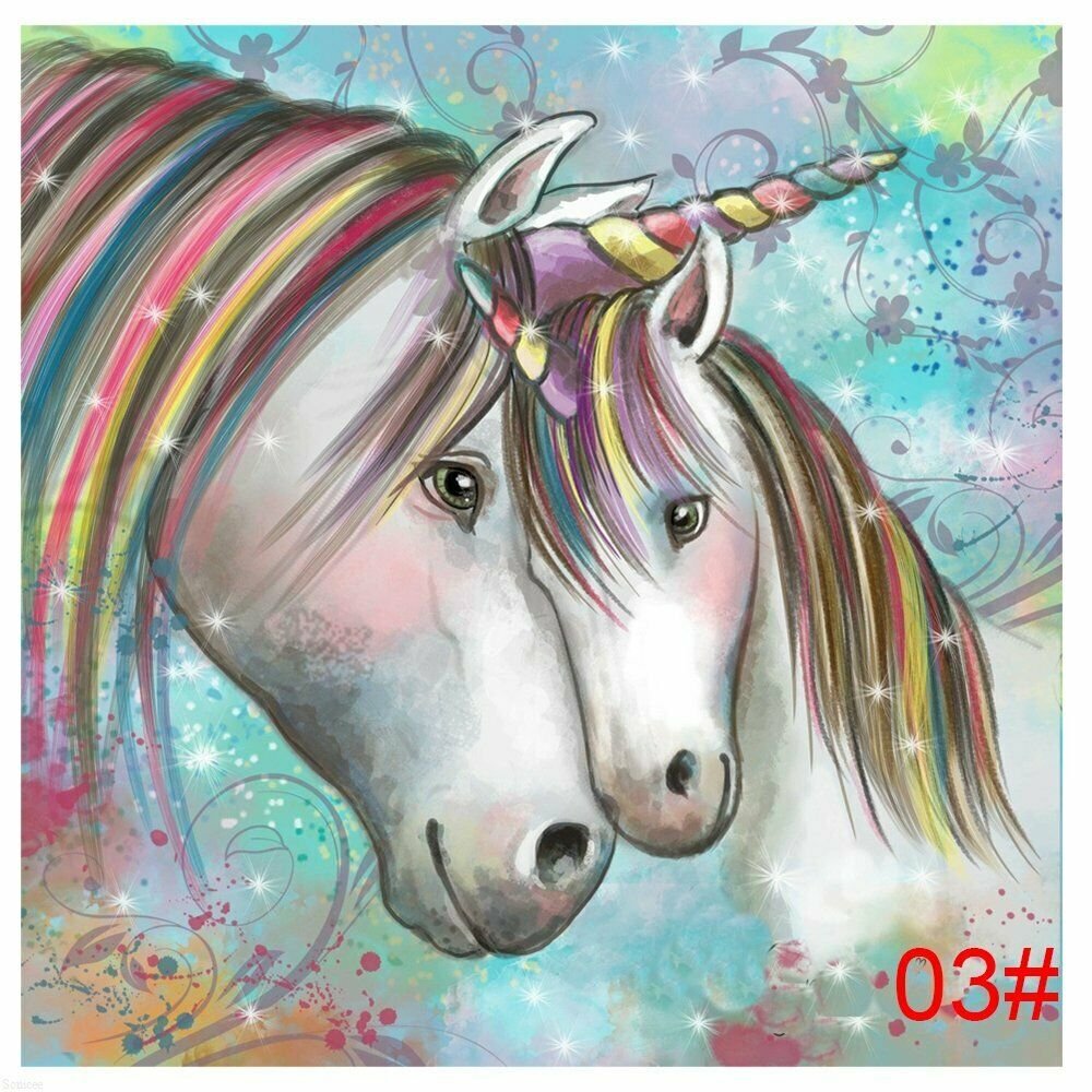 UNICORN 3# 30*30CM DIY 5D Diamond Painting Crystal Cross Stitch Hand Embroidery Art