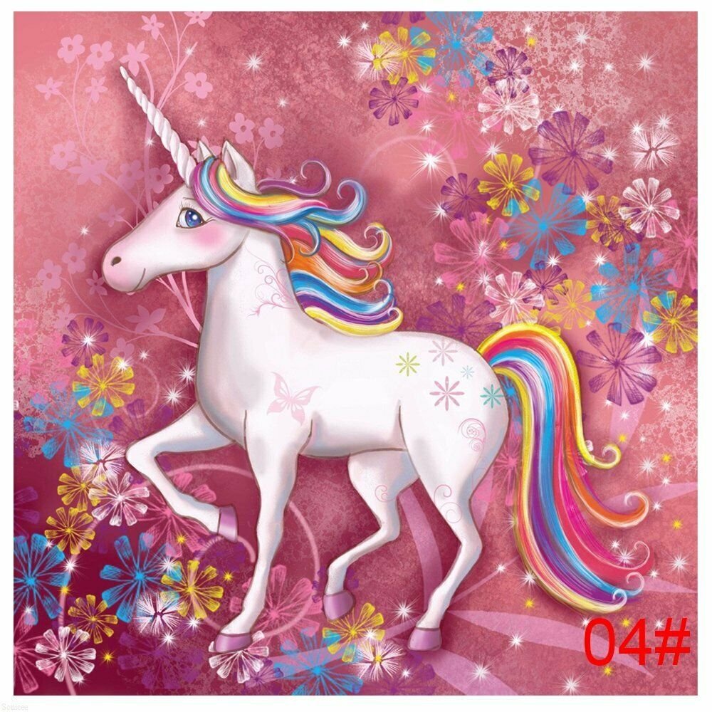 UNICORN 4# 30*30CM DIY 5D Diamond Painting Crystal Cross Stitch Hand Embroidery Art