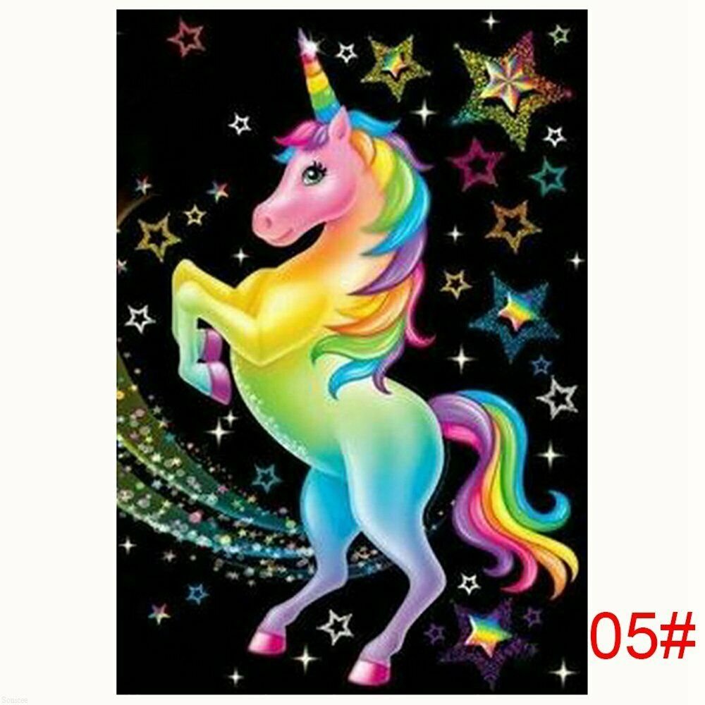 UNICORN 5# 30*30CM DIY 5D Diamond Painting Crystal Cross Stitch Hand Embroidery Art